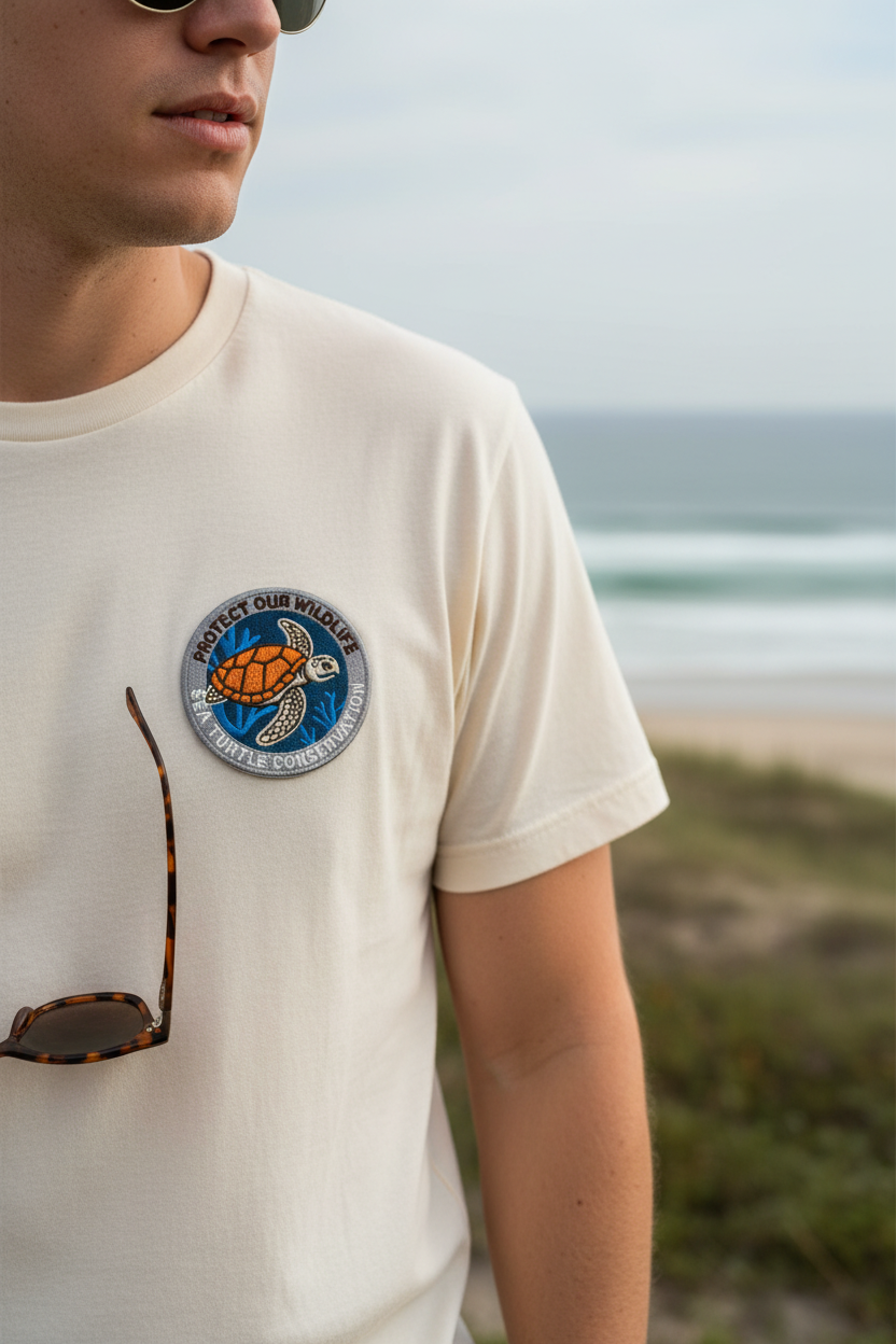 Sea Turtle Conservation Patch Lifestyle Shirt