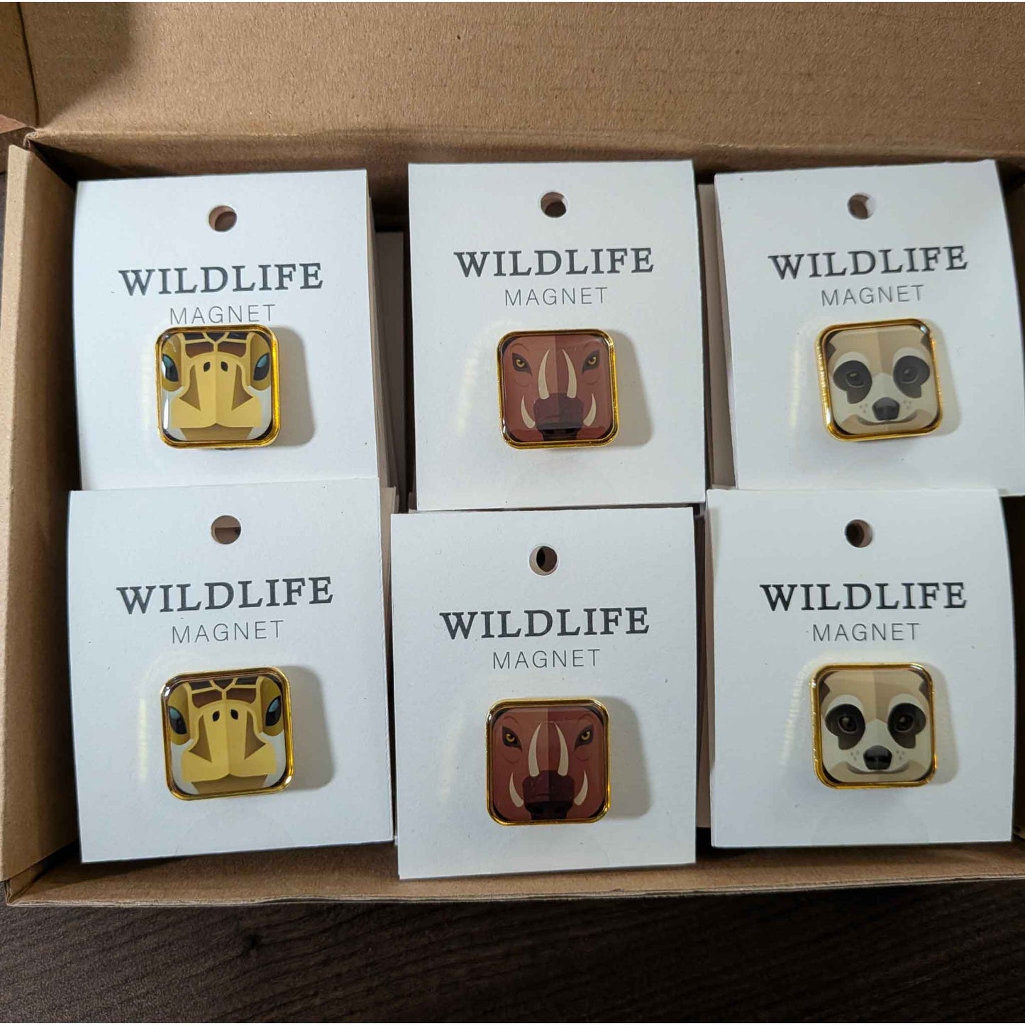 Wildlife Square Enamel Magnet Set / 30 units / $120