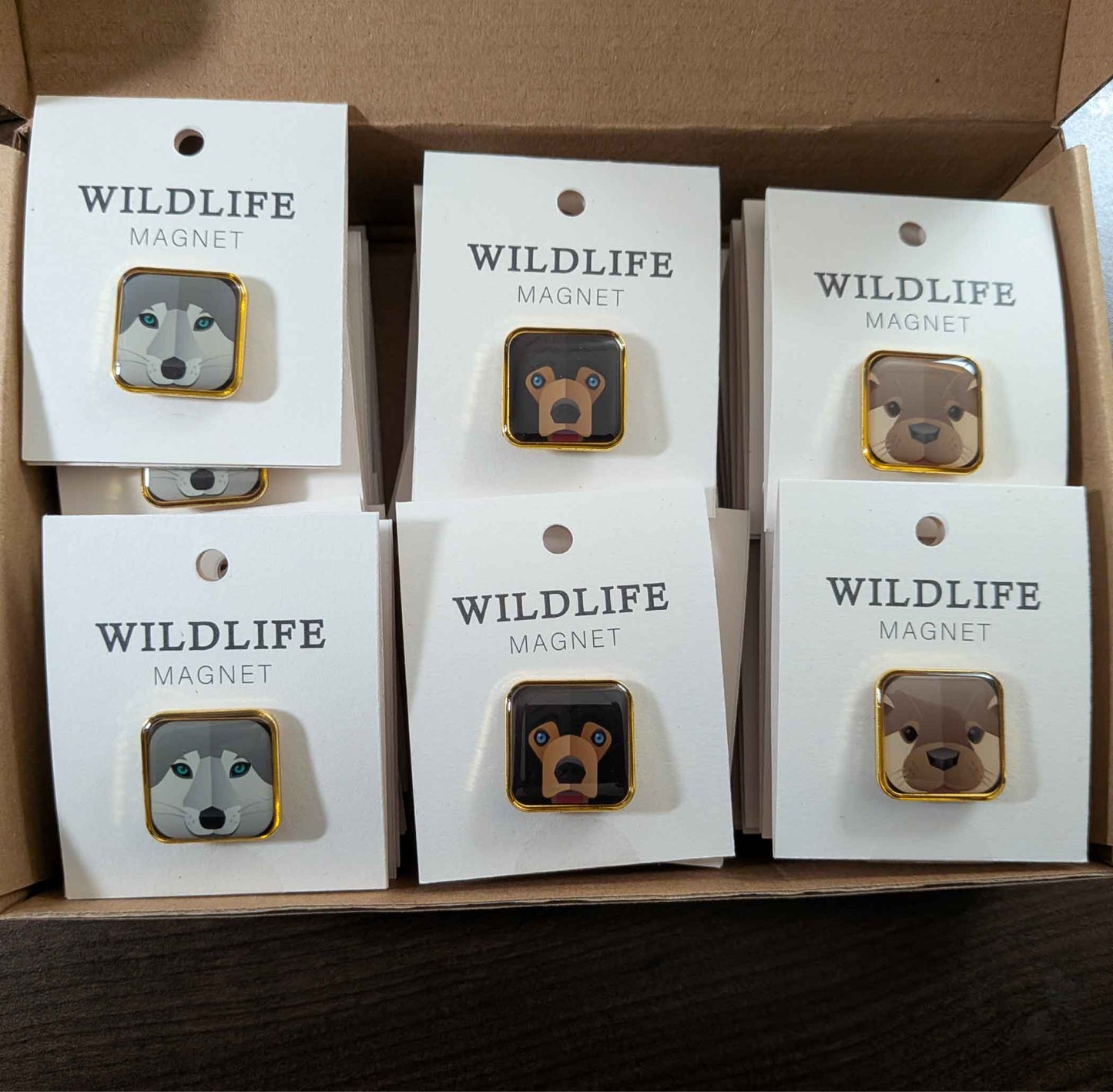 Wildlife Square Enamel Magnet Set / 30 units / $120