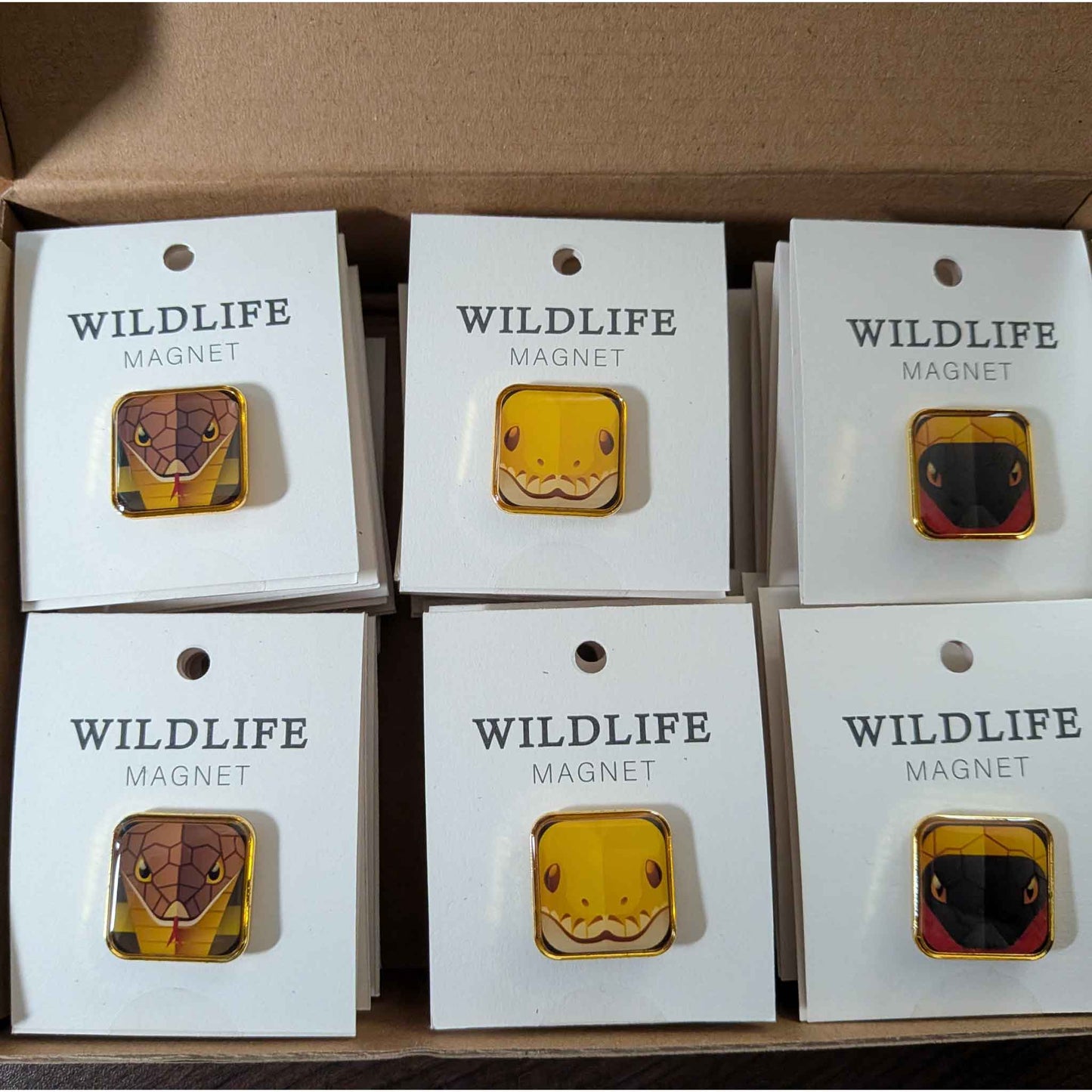 Wildlife Square Enamel Magnet Set / 30 units / $120