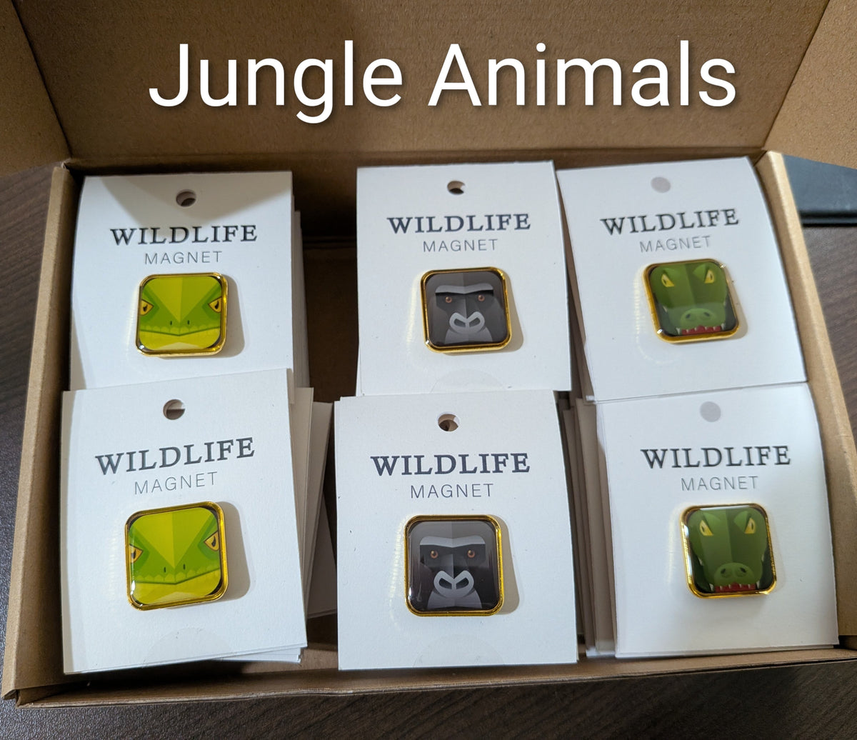 Wildlife Square Enamel Magnet Set — Case of 30