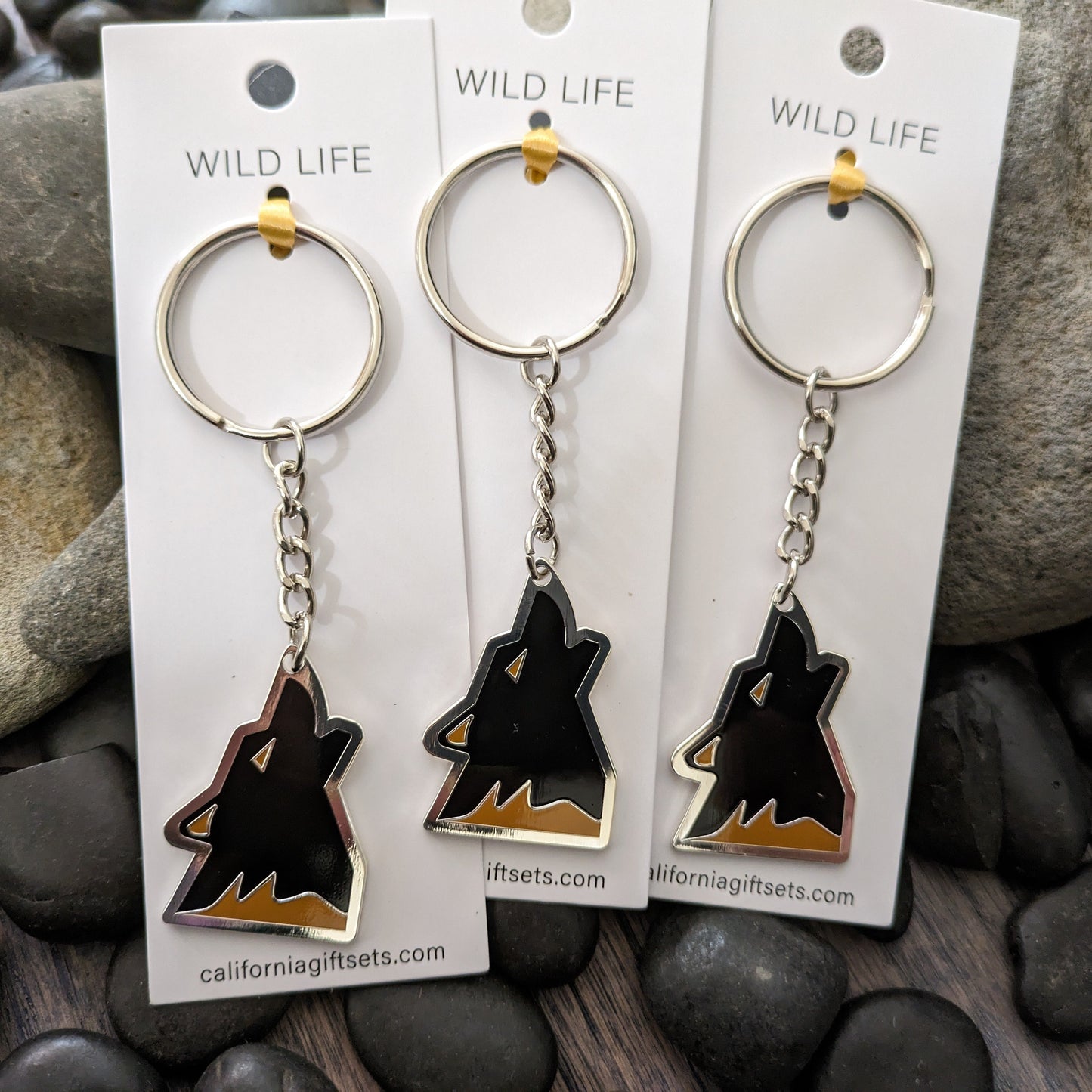 Bear - Wolf - Fish Enamel Keychains / 15 units