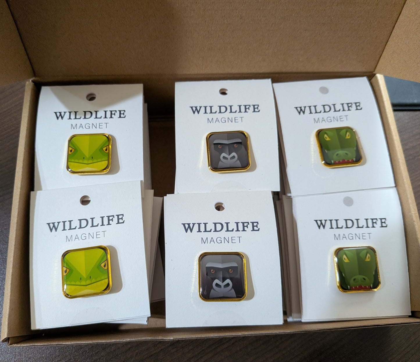 Wildlife Square Enamel Magnet Set / 30 units / $120