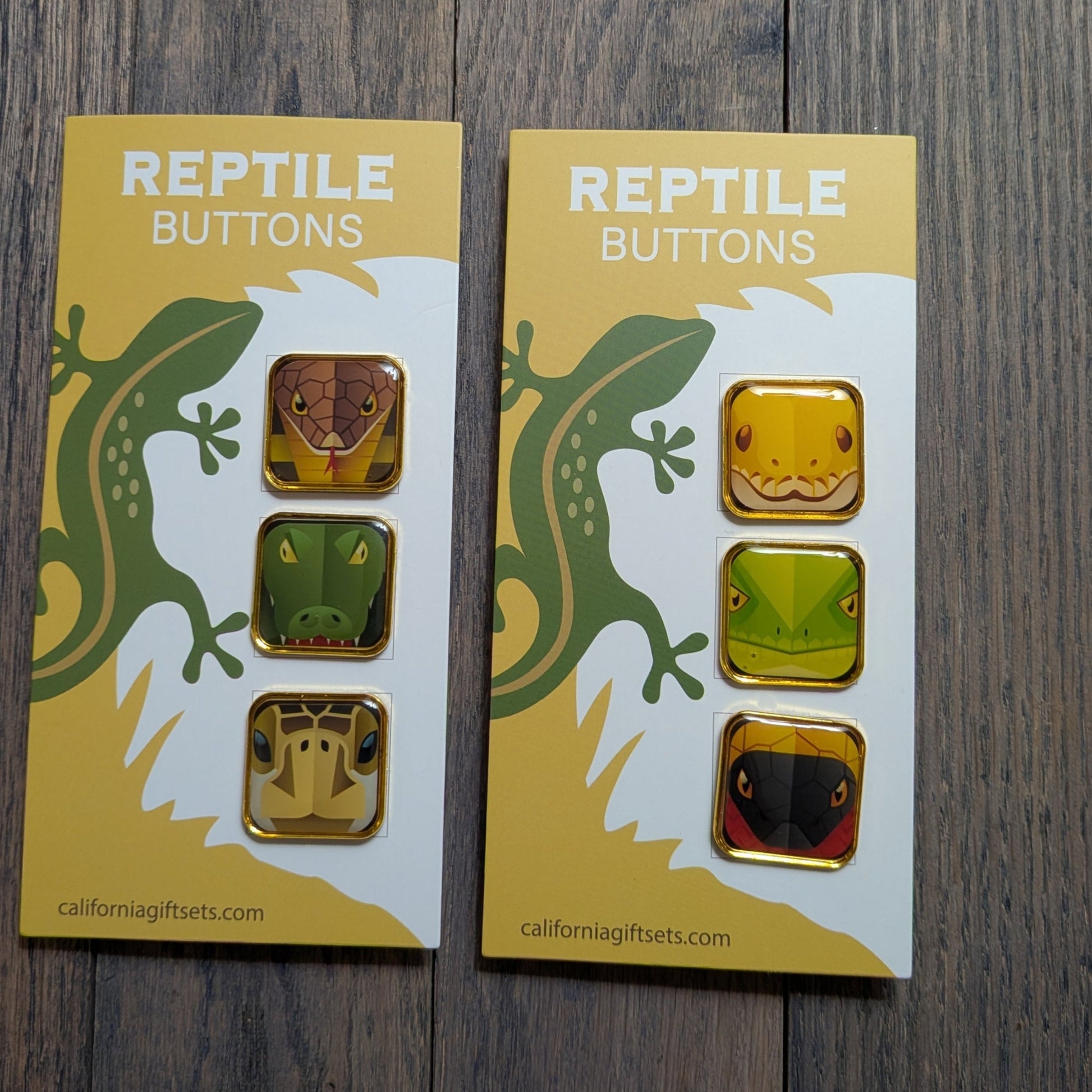 Enamel Square Pin set of Snakes!  6 Different Snakes 