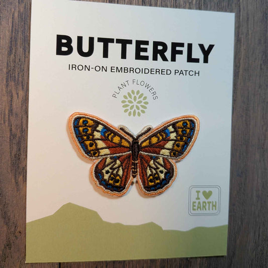 Embroidered Metalmark Butterfly Embroidered Iron-On Patch.  Butterfly Collector edition.