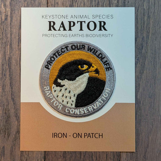 Raptor Wildlife - Keystone Animal Species Collectors edition Iron-On Embroidered Patches.