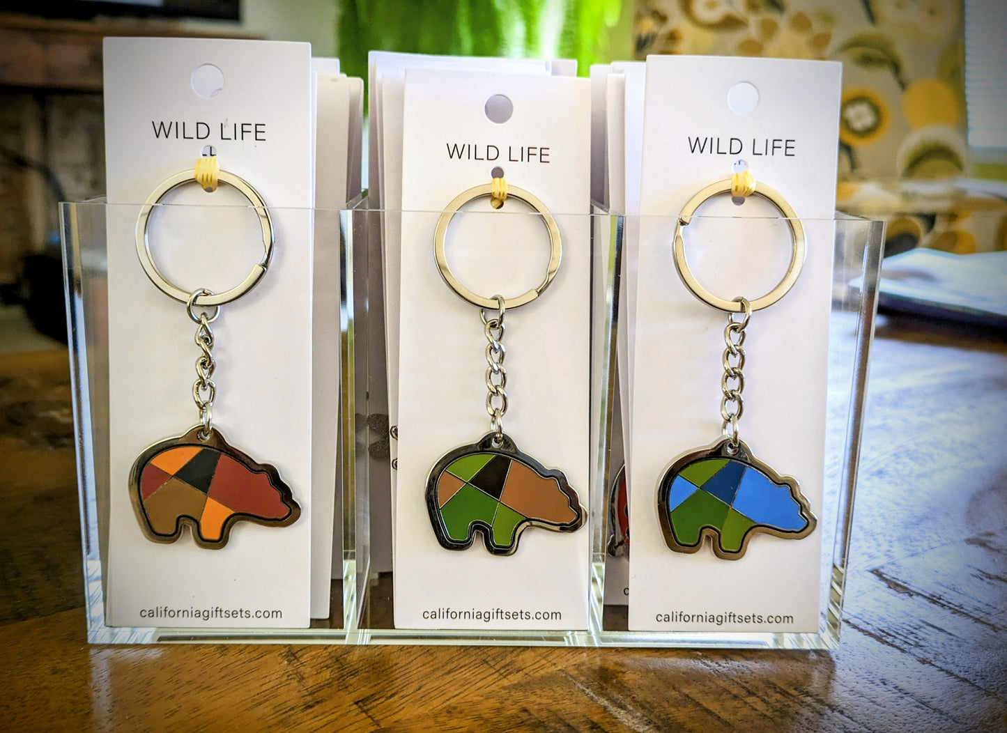 Bear - Wolf - Fish Enamel Keychains / 15 units