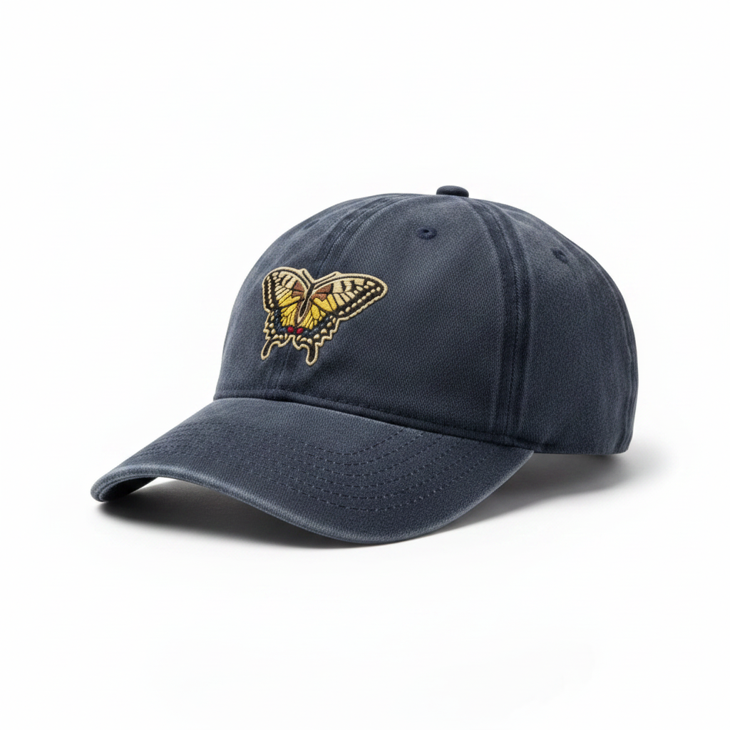 Navy Hat – Swallowtail Butterfly Patch