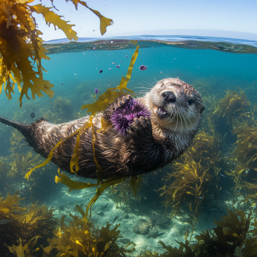 Sea Otter in Kelp