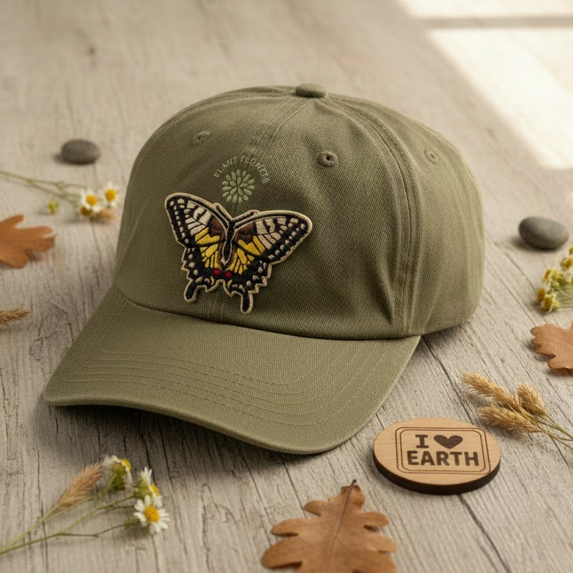 Swallowtail Butterfly Patch Hat Lifestyle